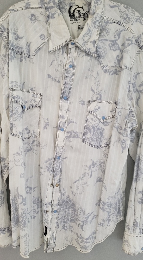 Guess mens dress shirt western style